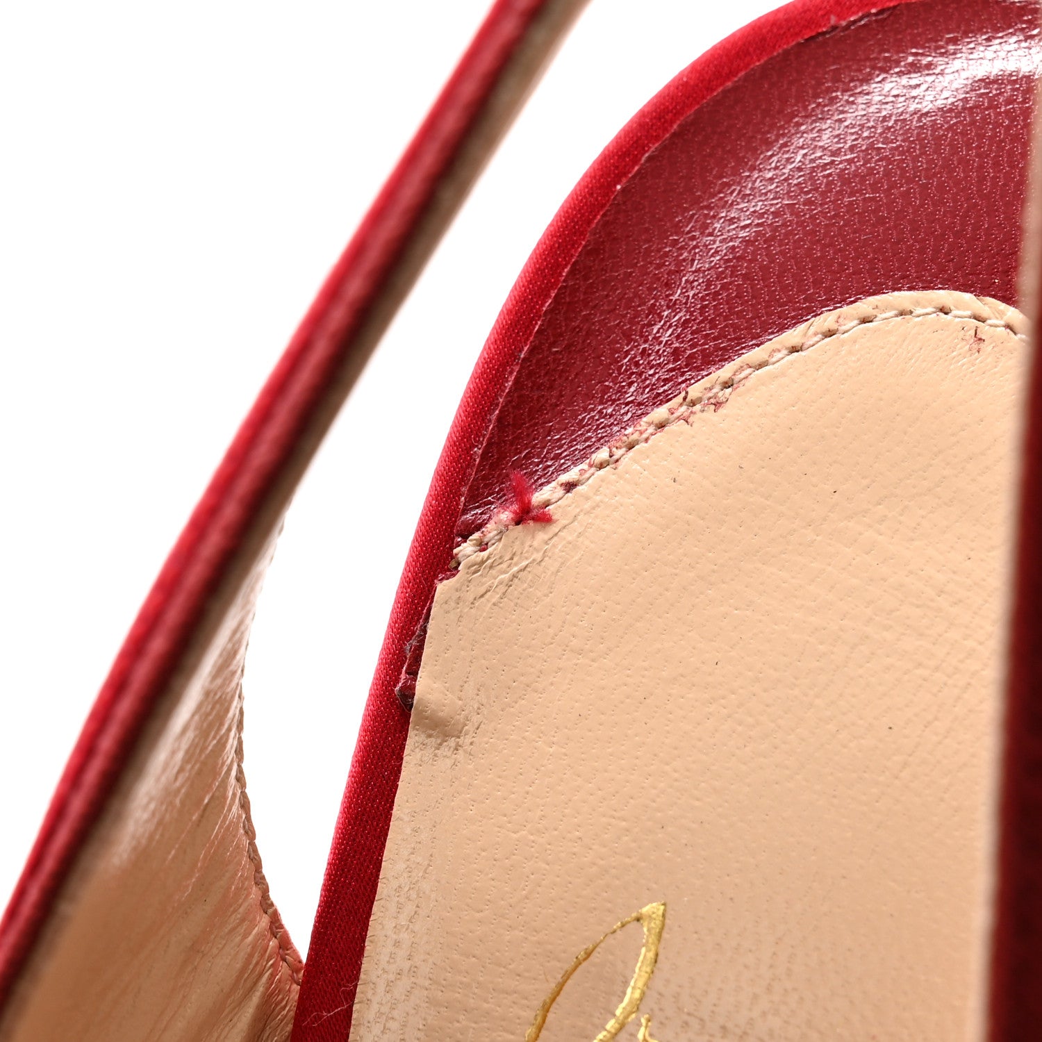 Christian Louboutin Crepe Satin Nooka 100 Pumps 39 Red 8 of 9