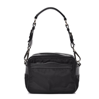 Prada Tessuto Nylon Saffiano Shoulder Bag Black 1 of 11