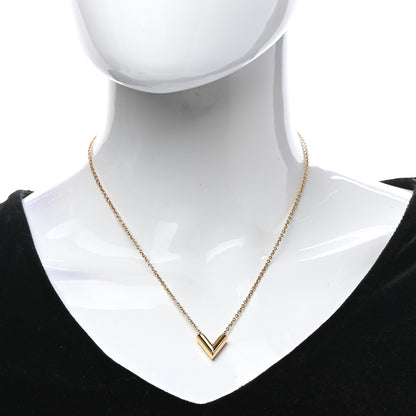 Louis Vuitton Essential V Necklace Gold 2 of 7