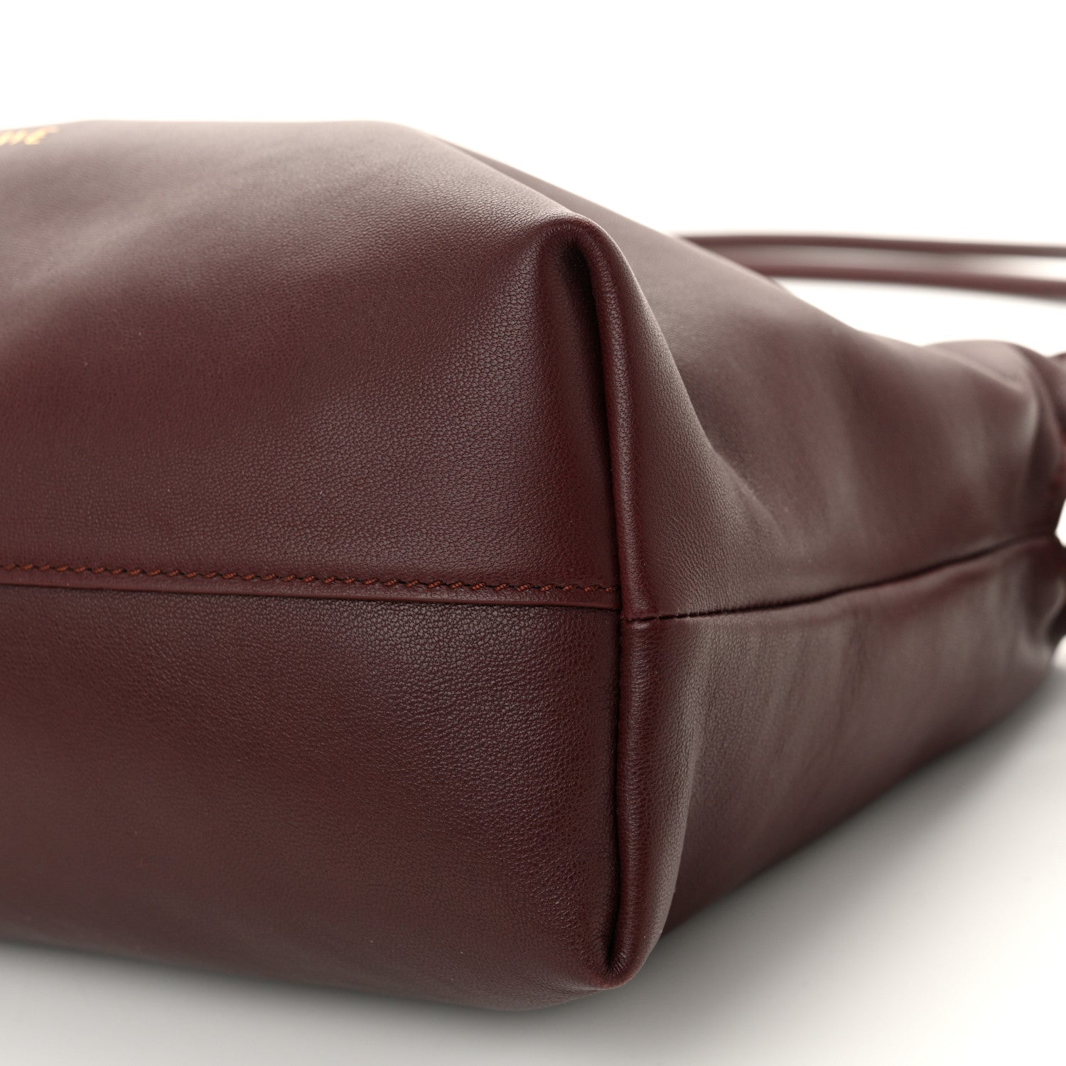 Loewe Mellow Nappa Medium Donut Chain Flamenco Knot Clutch Dark Burgundy 10 of 11