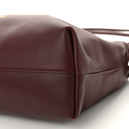 Loewe Mellow Nappa Medium Donut Chain Flamenco Knot Clutch Dark Burgundy 10 of 11