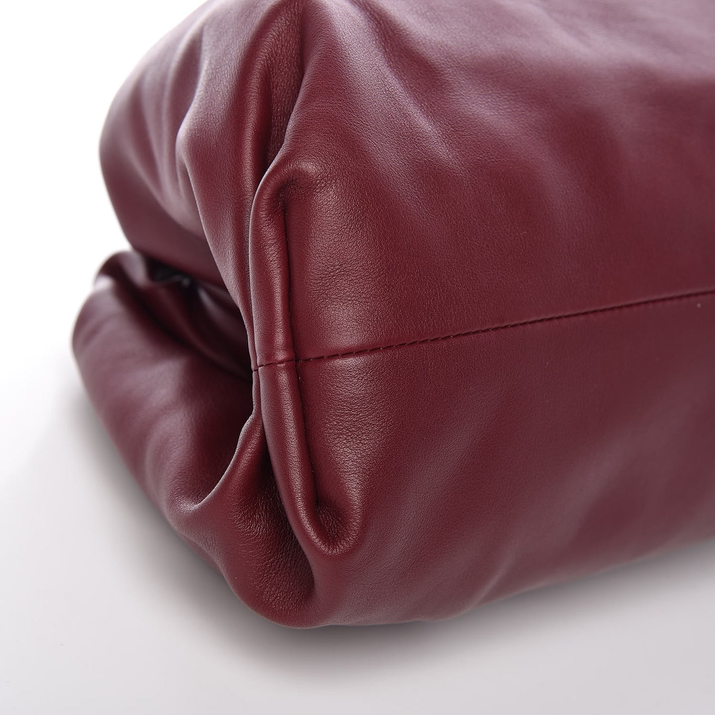 Smooth Butter Calf The Pouch Oversized Clutch Bordeaux