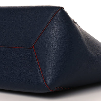 Louis Vuitton Calfskin Braided Lockme Cabas Marine Rouge 10 of 10