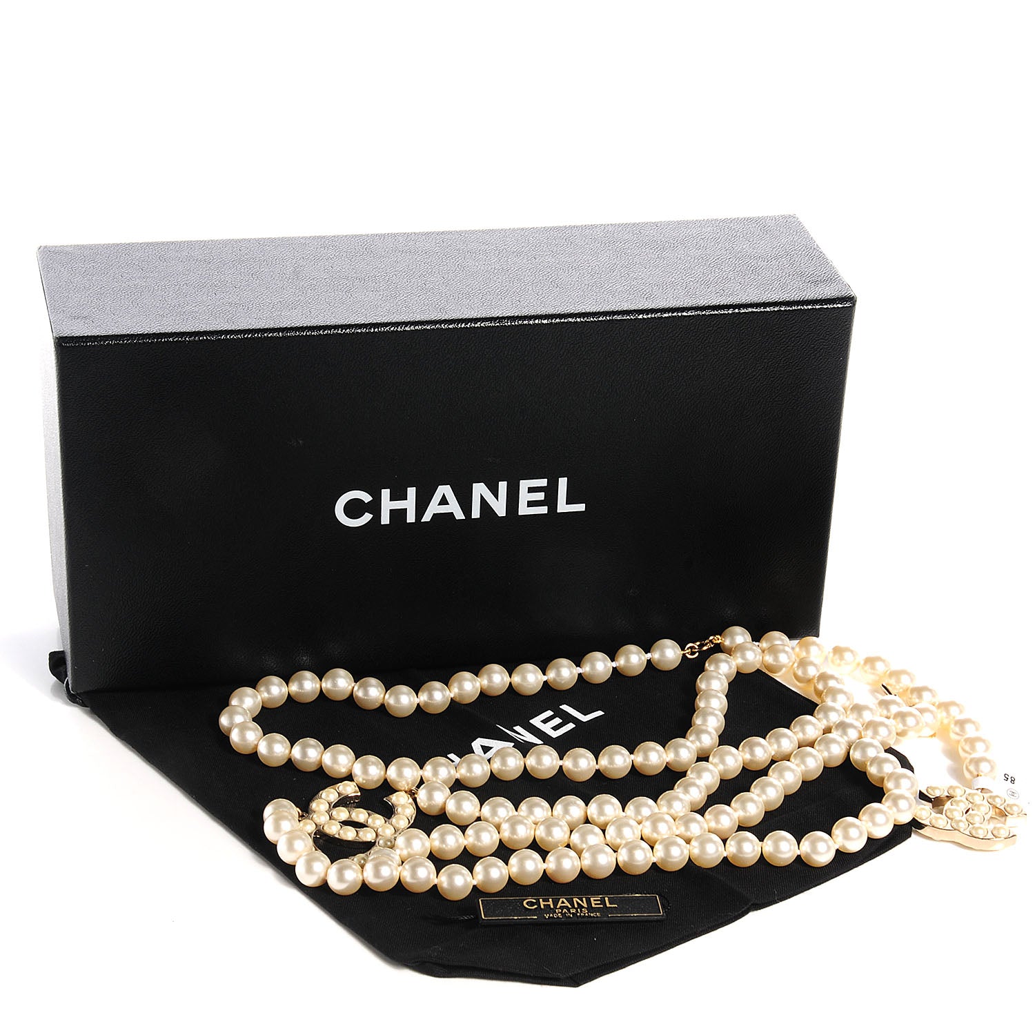 Chanel Pearl CC Necklace Belt Light Gold 6 of 6