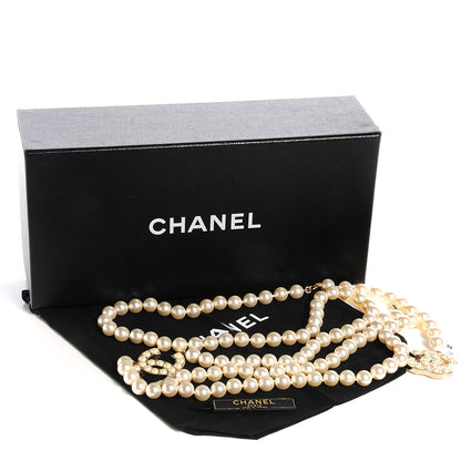 Chanel Pearl CC Necklace Belt Light Gold 6 of 6