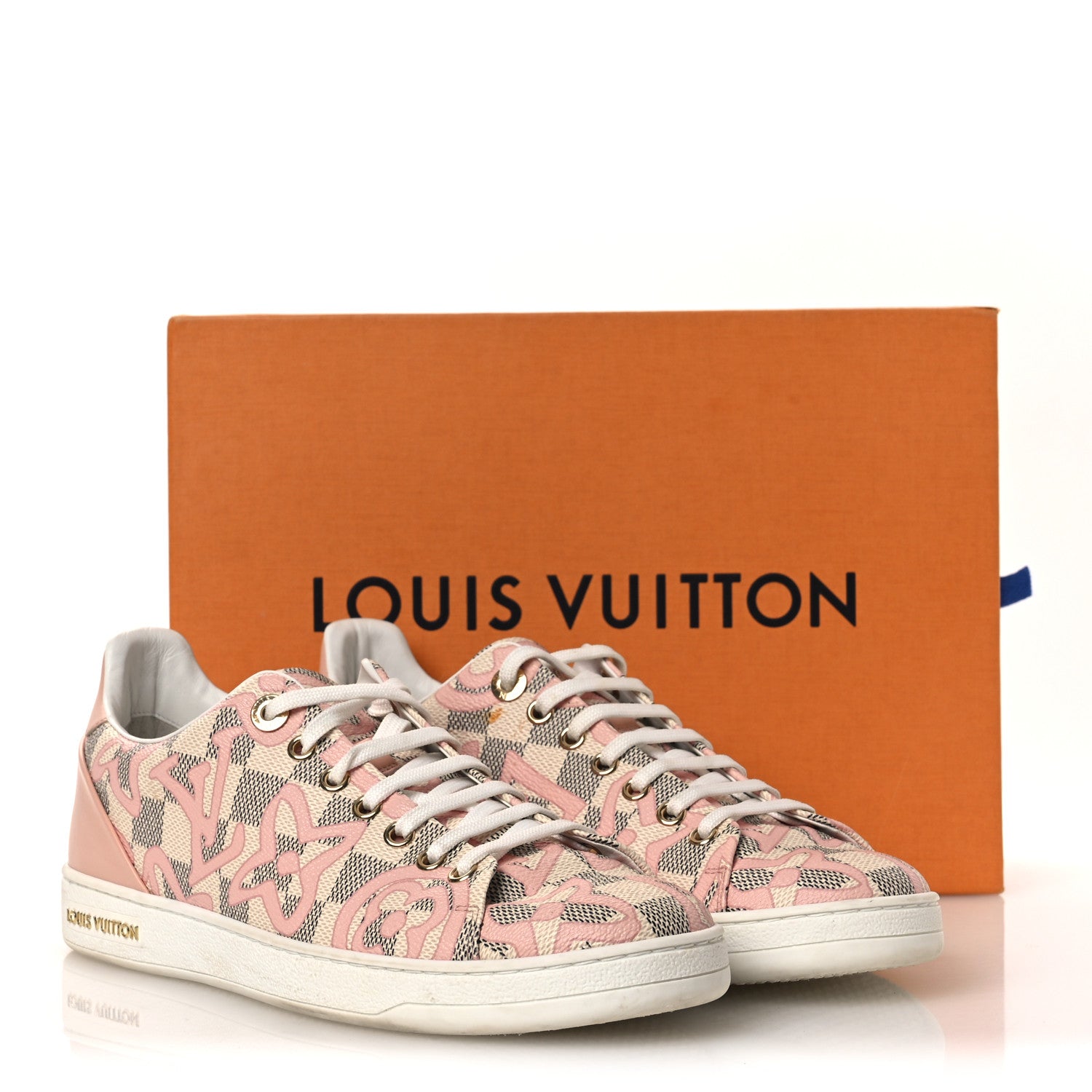 Louis Vuitton Damier Azur Tahitienne Bora Bora Sneakers 40 Rose Ballerine 12 of 12