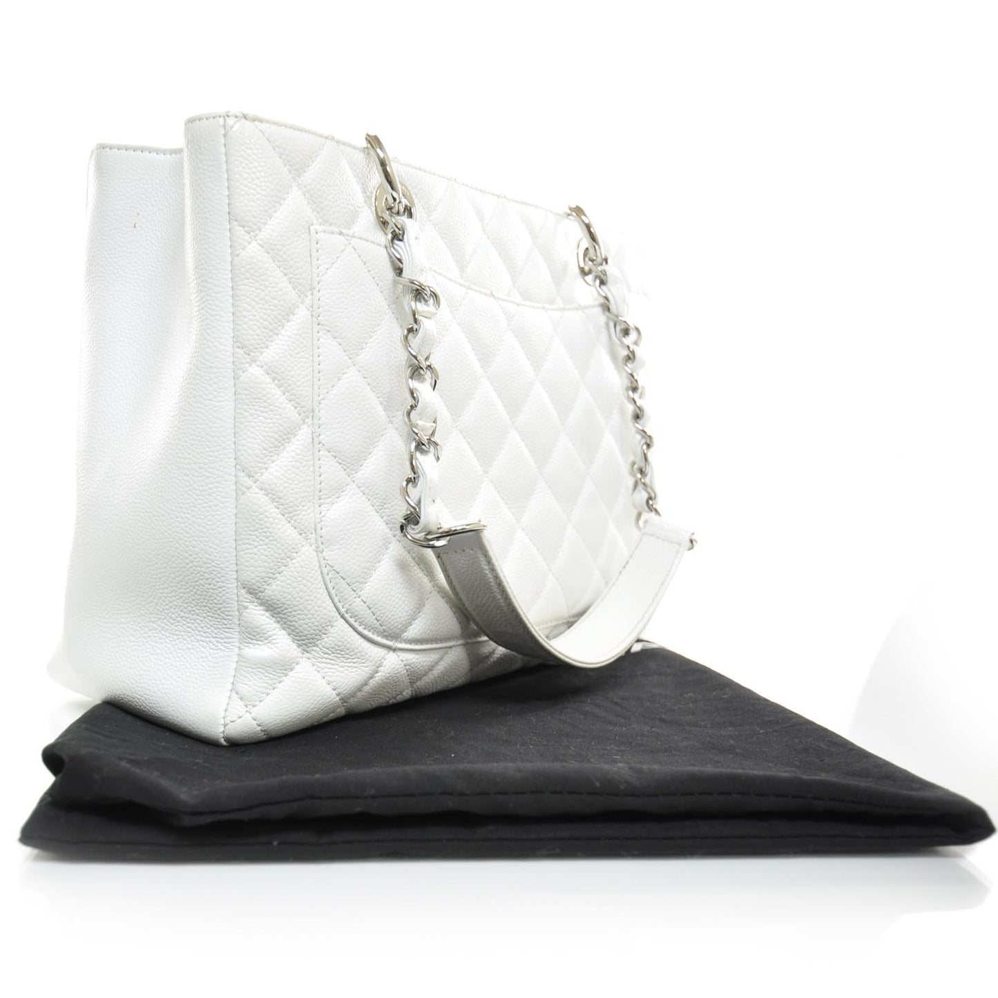 Caviar Grand Shopping Tote GST White