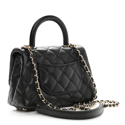 Chanel Caviar Quilted Extra Mini Coco Handle Flap Black 3 of 10