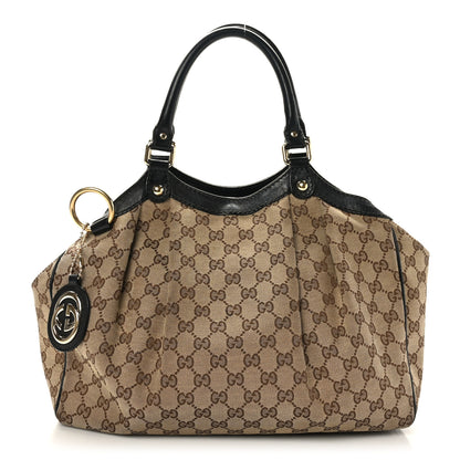 Gucci Monogram Medium Sukey Tote Beige Ebony Black 1 of 10