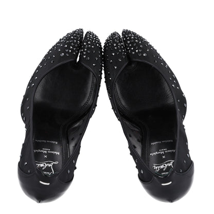 Christian Louboutin X MAISON MARGIELA Rete Patent Strass Bridiela Una 100 Pumps 37.5 Black 2 of 9