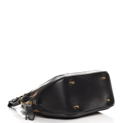 Burberry Bridle Calfskin House Check Small Orchard Bowling Bag Black 5 of 13