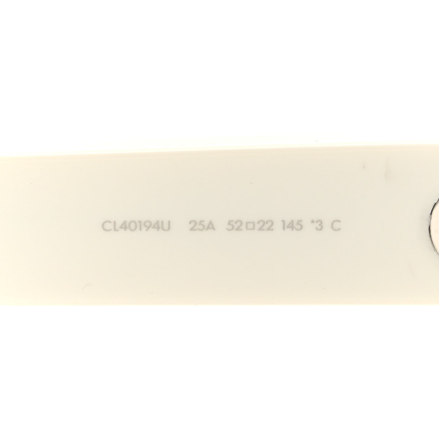 Acetate Triomphe 01 Sunglasses CL40194U White