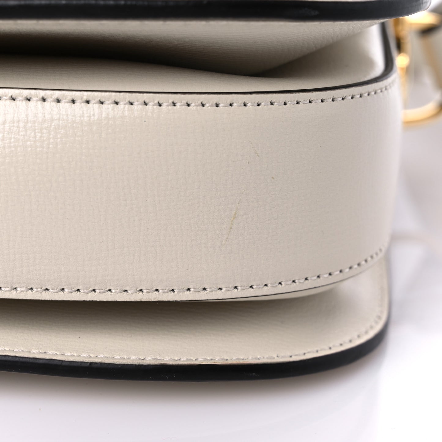 Azalea Calfskin Horsebit 1955 Shoulder Bag Mystic White