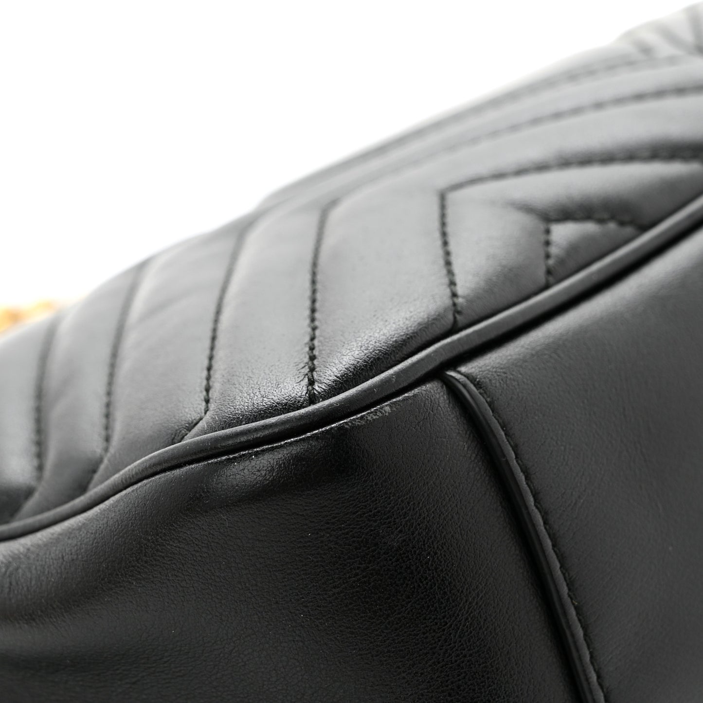 Calfskin Matelasse Small GG Marmont Shoulder Bag Black