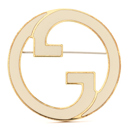 Gucci Metal Enamel Blondie Brooch New Ivoire 1 of 5
