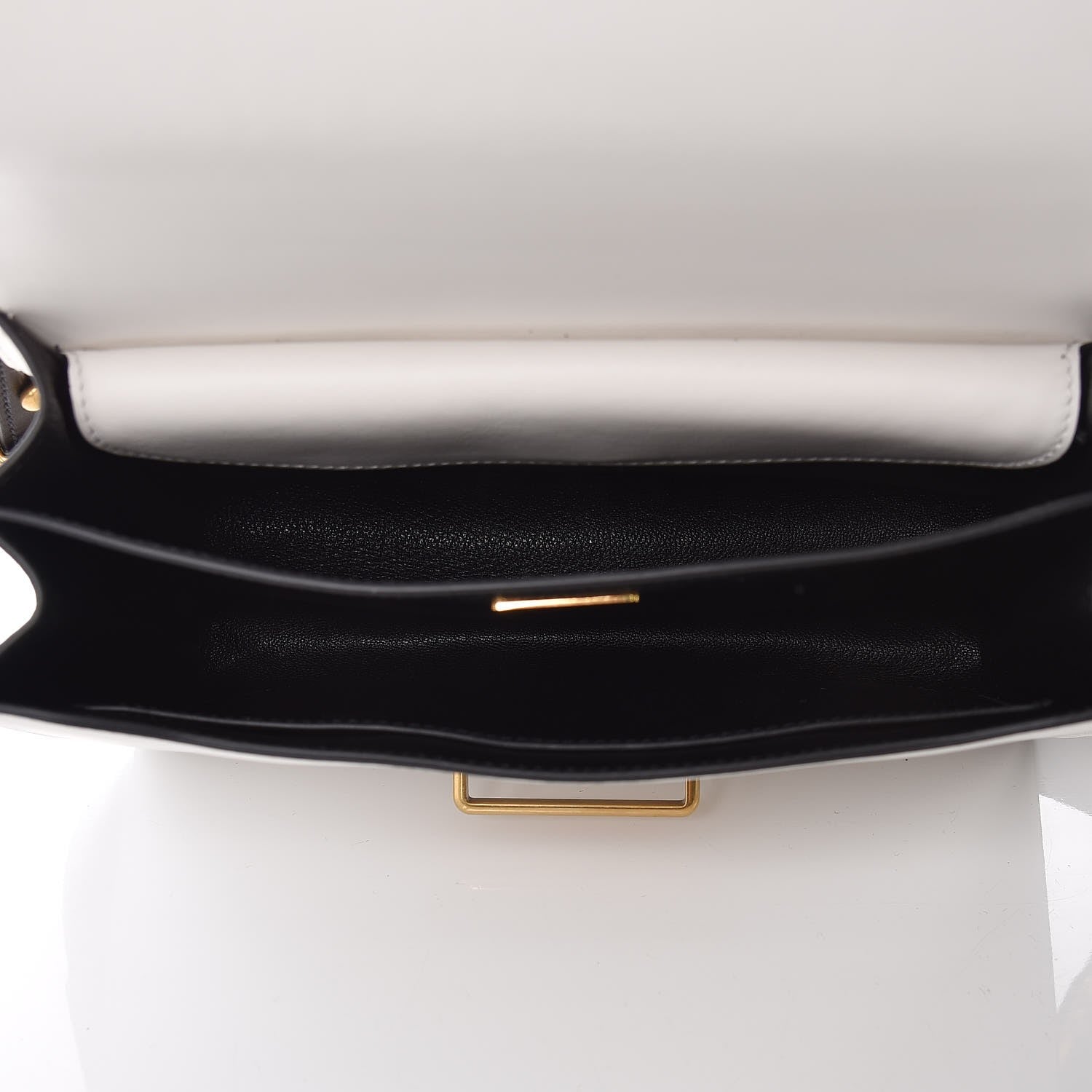 Prada City Calf Saffiano Large Cahier Bag White Black 5 of 8
