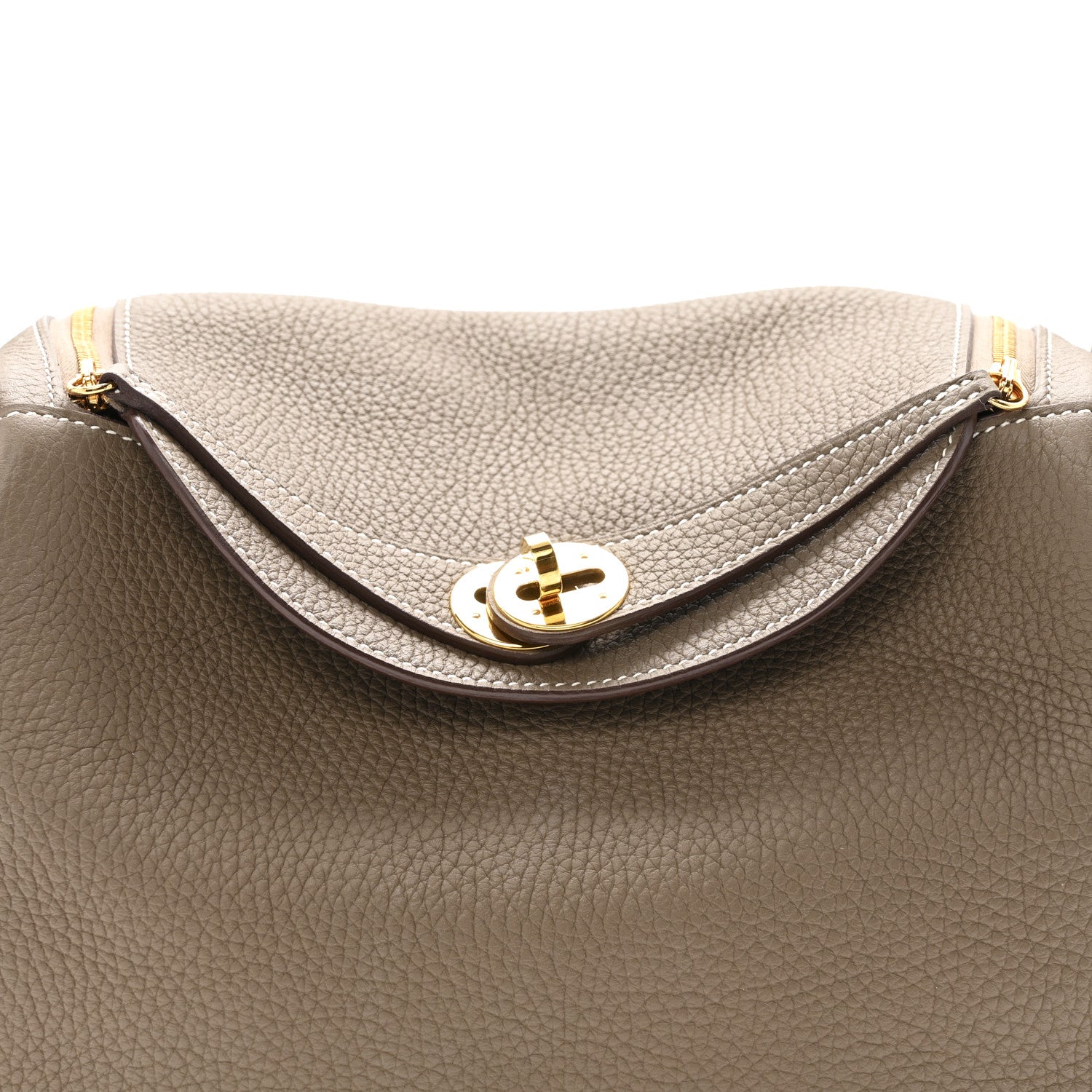 Hermes Taurillon Clemence Lindy 26 Etoupe 8 of 15