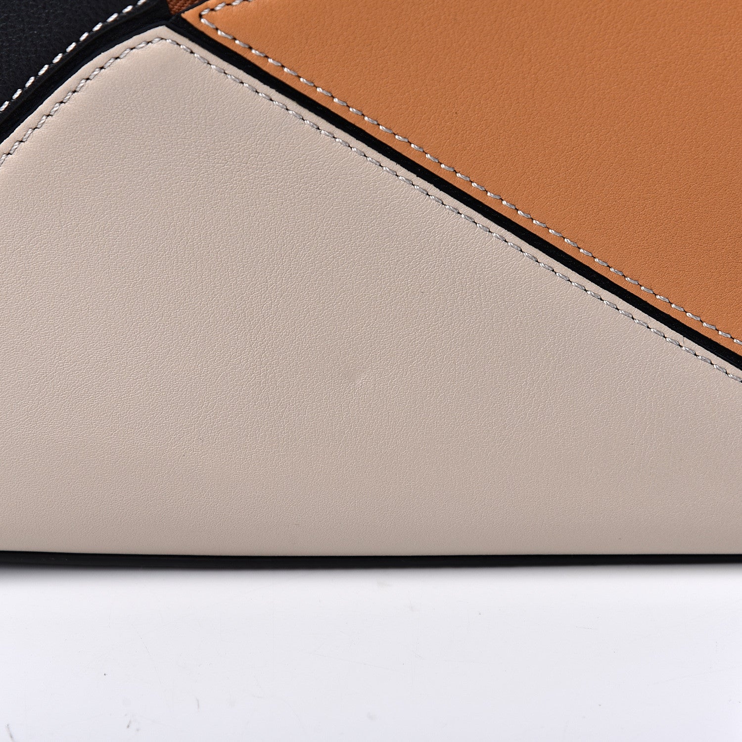 Loewe Grained Calfskin Medium Puzzle Bag Amber Light Oat 7 of 9