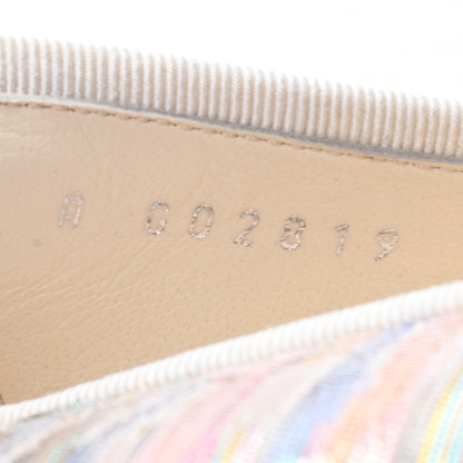 Chanel Tweed Grosgrain Cap Toe Ballerina Flats 39.5 Iridescent Multicolor 8 of 9