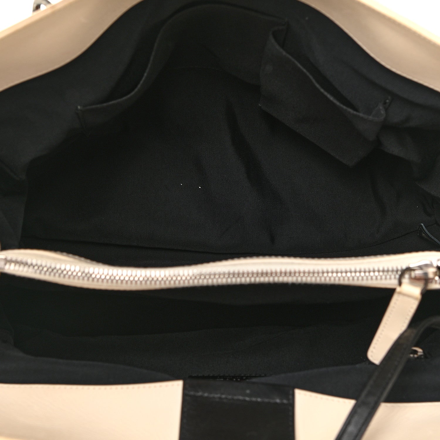 Chanel Glazed Calfskin Boy Tote Black Beige 6 of 26
