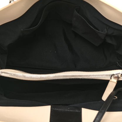 Chanel Glazed Calfskin Boy Tote Black Beige 6 of 26