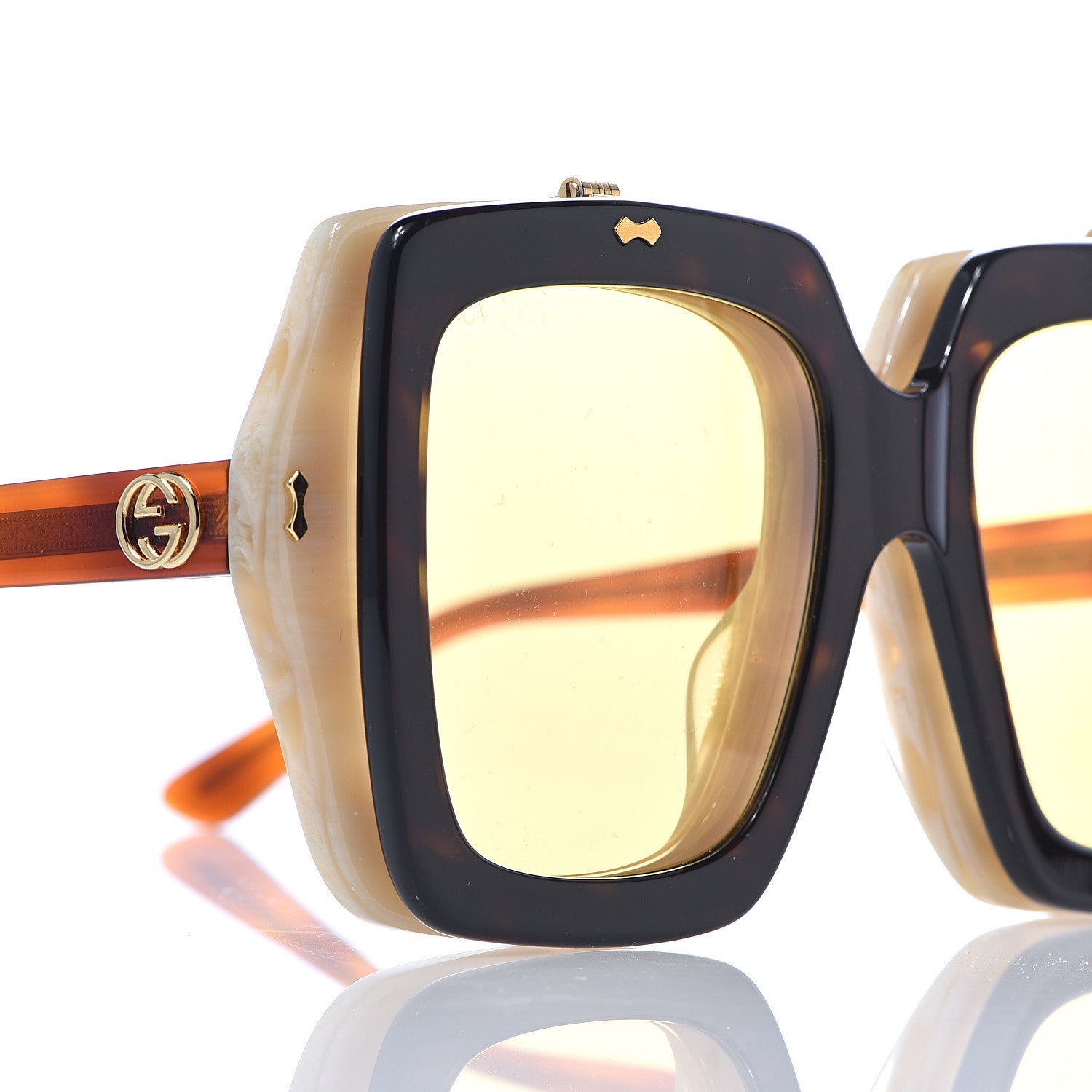 Gucci Acetate Oversized Flip Up Sunglasses GG0088S Tortoise 8 of 10