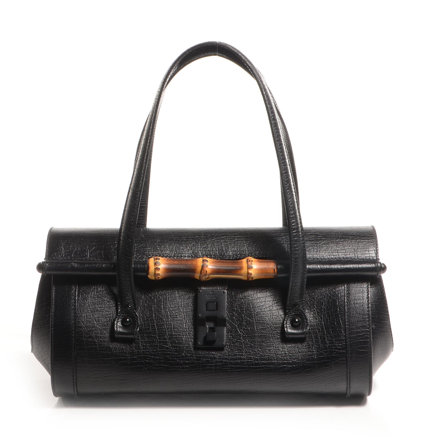 Gucci Leather Bamboo Bullet Tote Bag Black 1 of 8