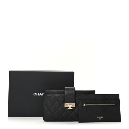 Chanel Caviar Quilted CC Strap Pouch Black 7 of 7