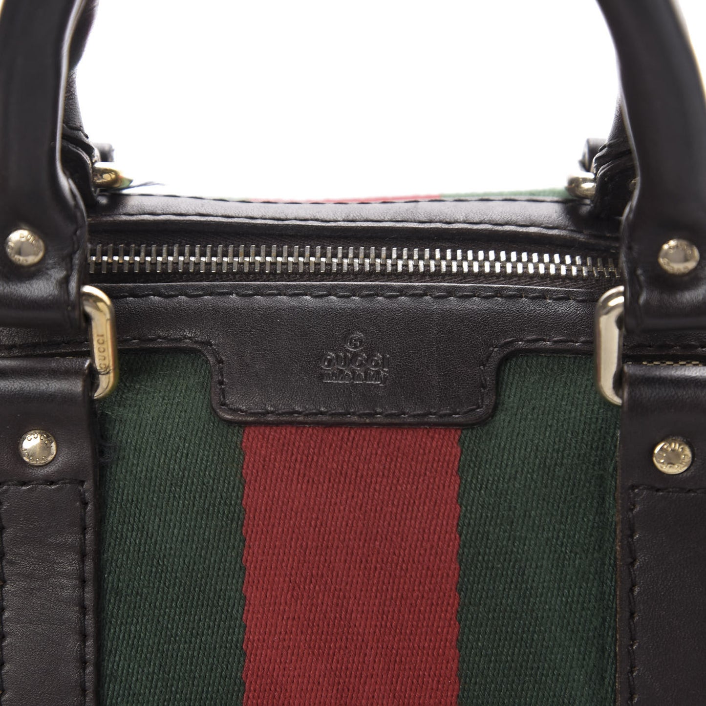 Monogram Vintage Web Medium Boston Dark Brown