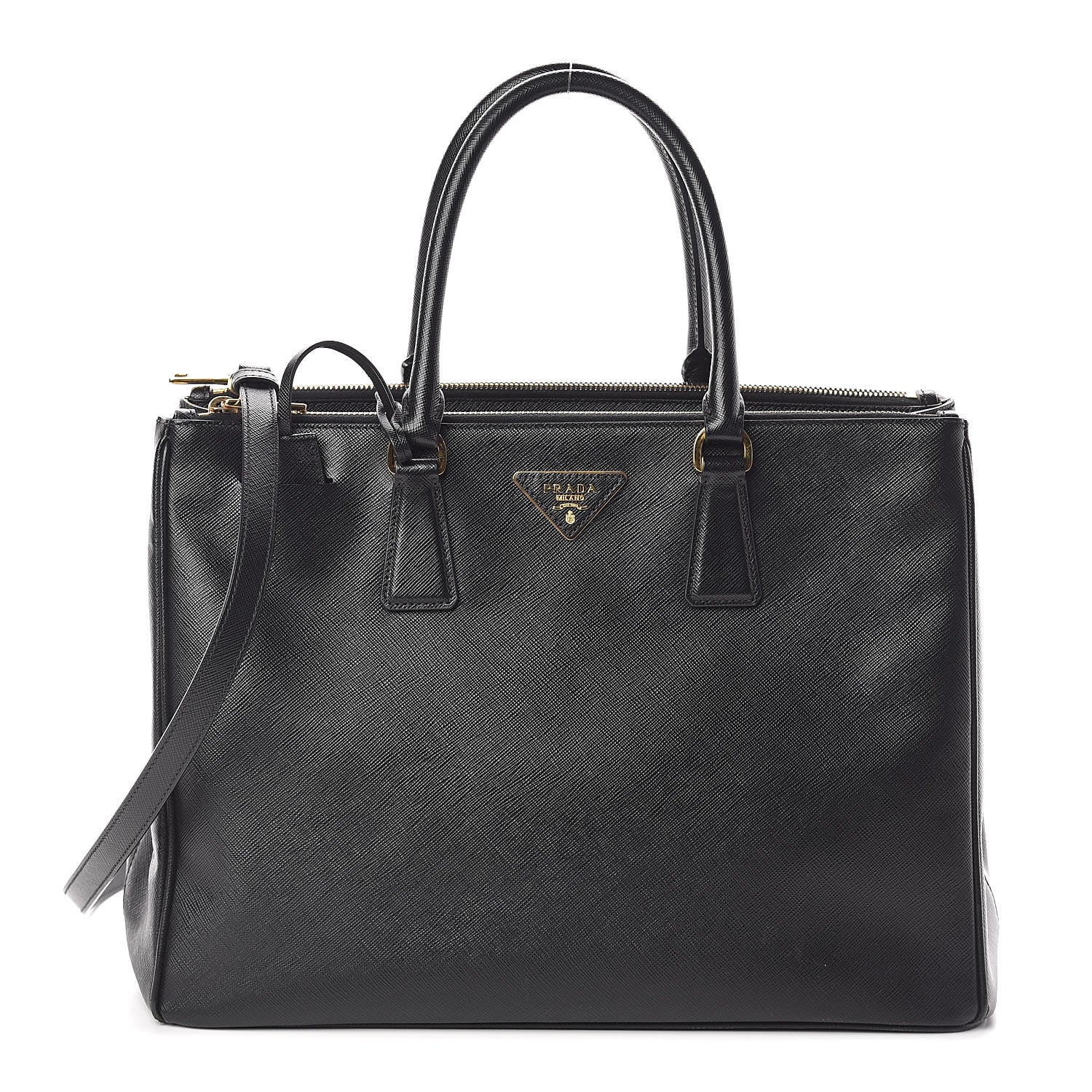 Prada Saffiano Large Galleria Double Zip Tote Black 1 of 9