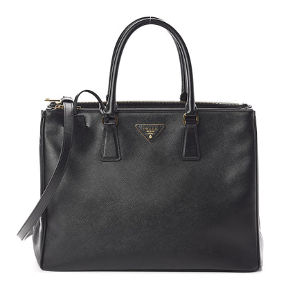 Prada Saffiano Large Galleria Double Zip Tote Black 1 of 9