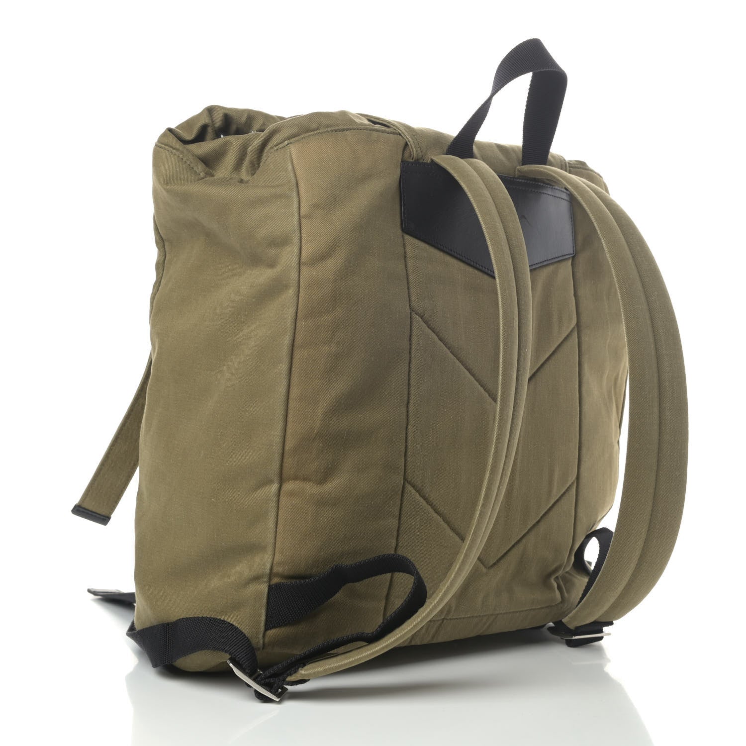 Saint Laurent Gabardine Noe Backpack Khaki 2 of 4