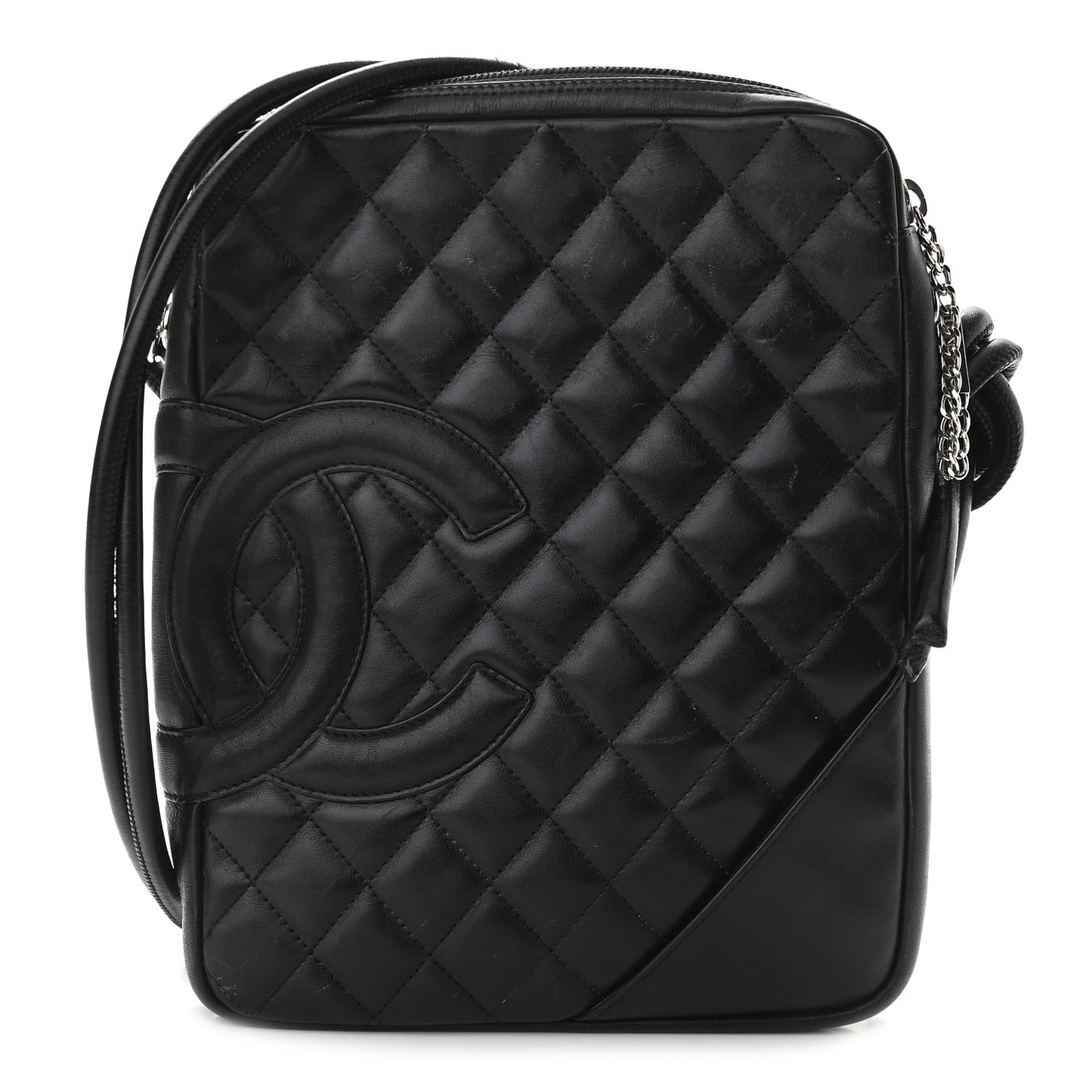 Calfskin Quilted Medium Cambon Messenger Black