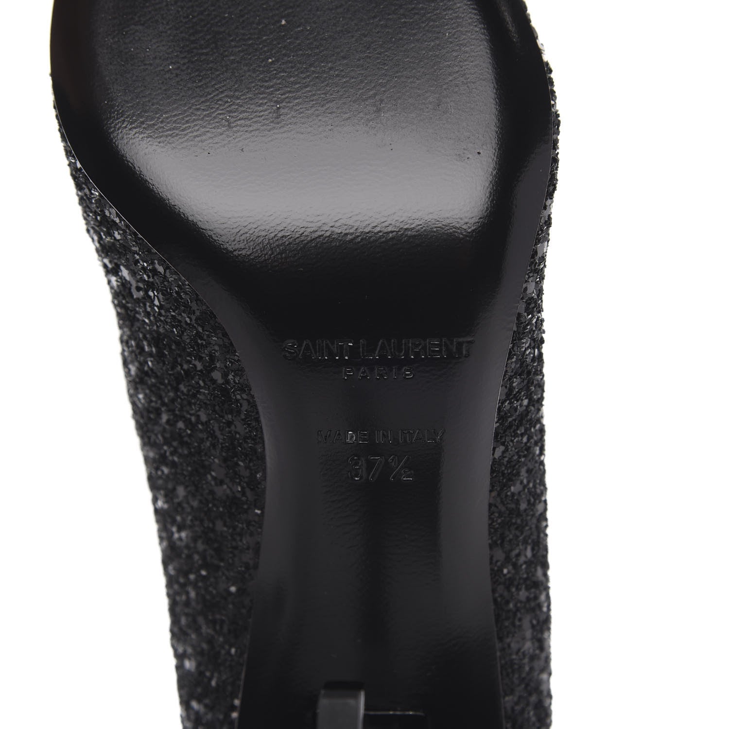 Saint Laurent Glitter Opyum 85 Pumps 37.5 Black 7 of 10