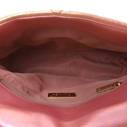 Chanel Iridescent Lambskin Quilted Large Chanel 19 Flap Pink 5 of 10