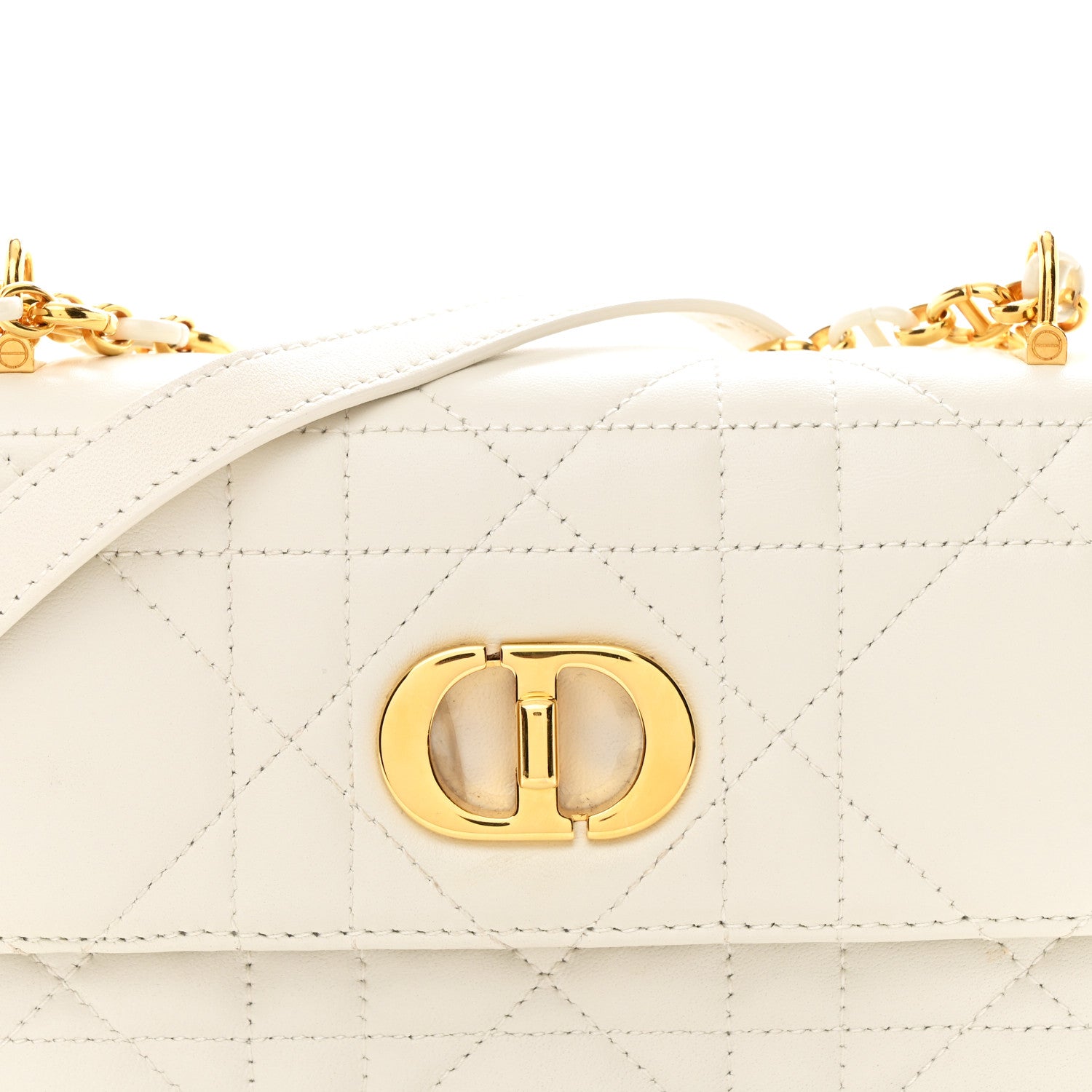 Christian Dior Lambskin Macrocannage Mini Miss Caro Bag Latte 9 of 14
