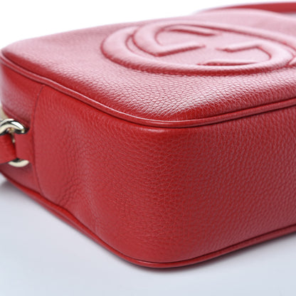 Gucci Pebbled Calfskin Small Soho Disco Bag Tabasco Red 8 of 9