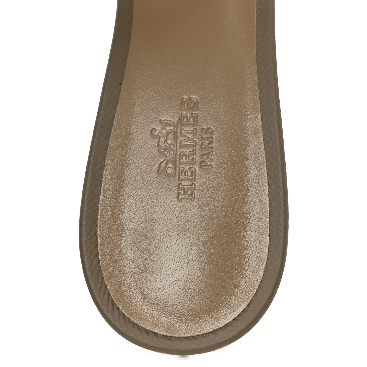Hermes Epsom Oasis Sandals 38.5 Etoupe 7 of 10