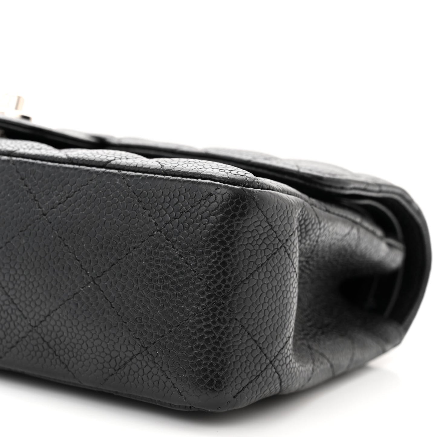 Caviar Quilted Small Double Flap Black