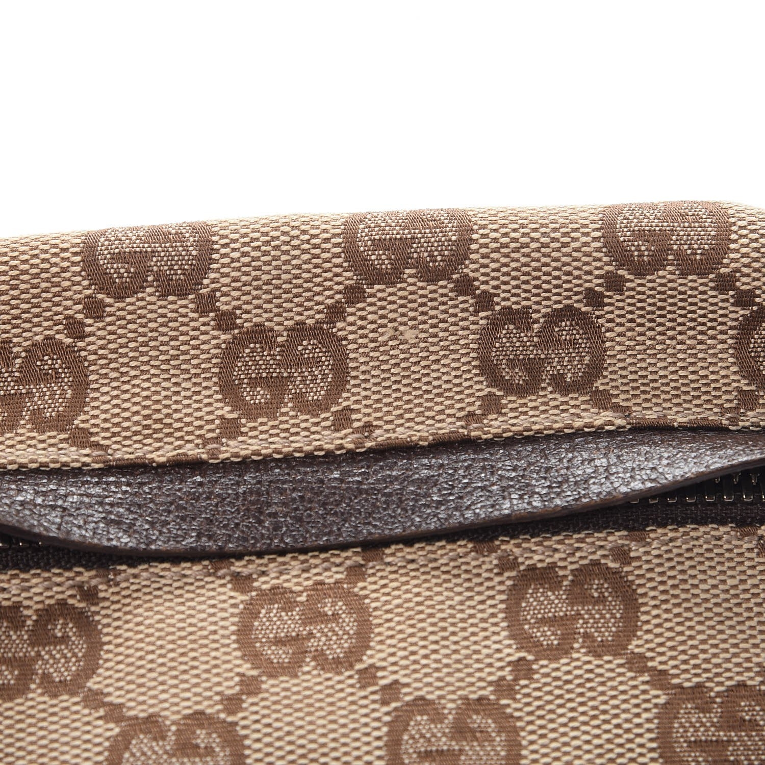 Gucci GG Monogram Double Pocket Belt Bag Dark Brown 9 of 9