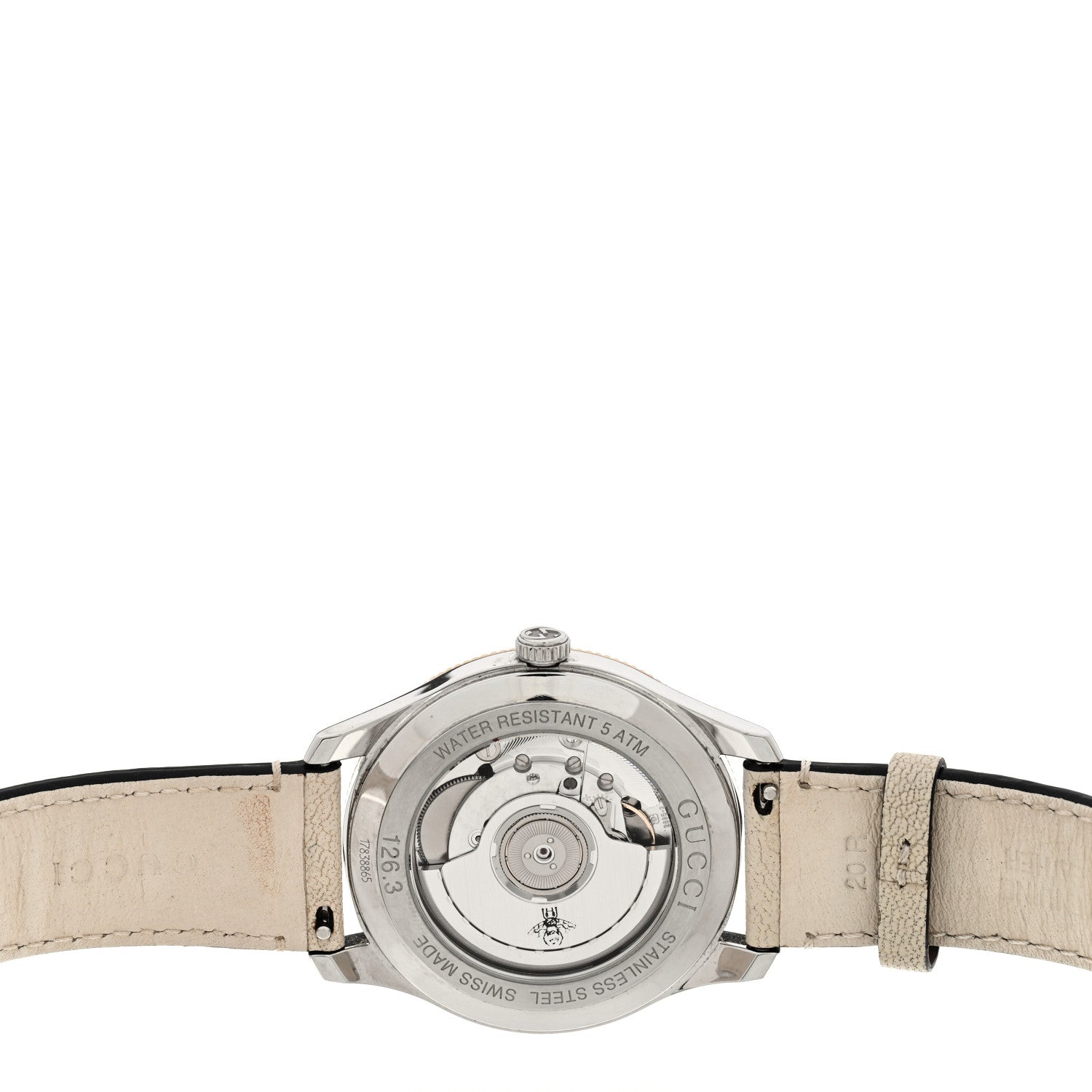 Gucci Stainless Steel Calfskin 40mm G-Timeless Charm Automatic Watch 4 of 5