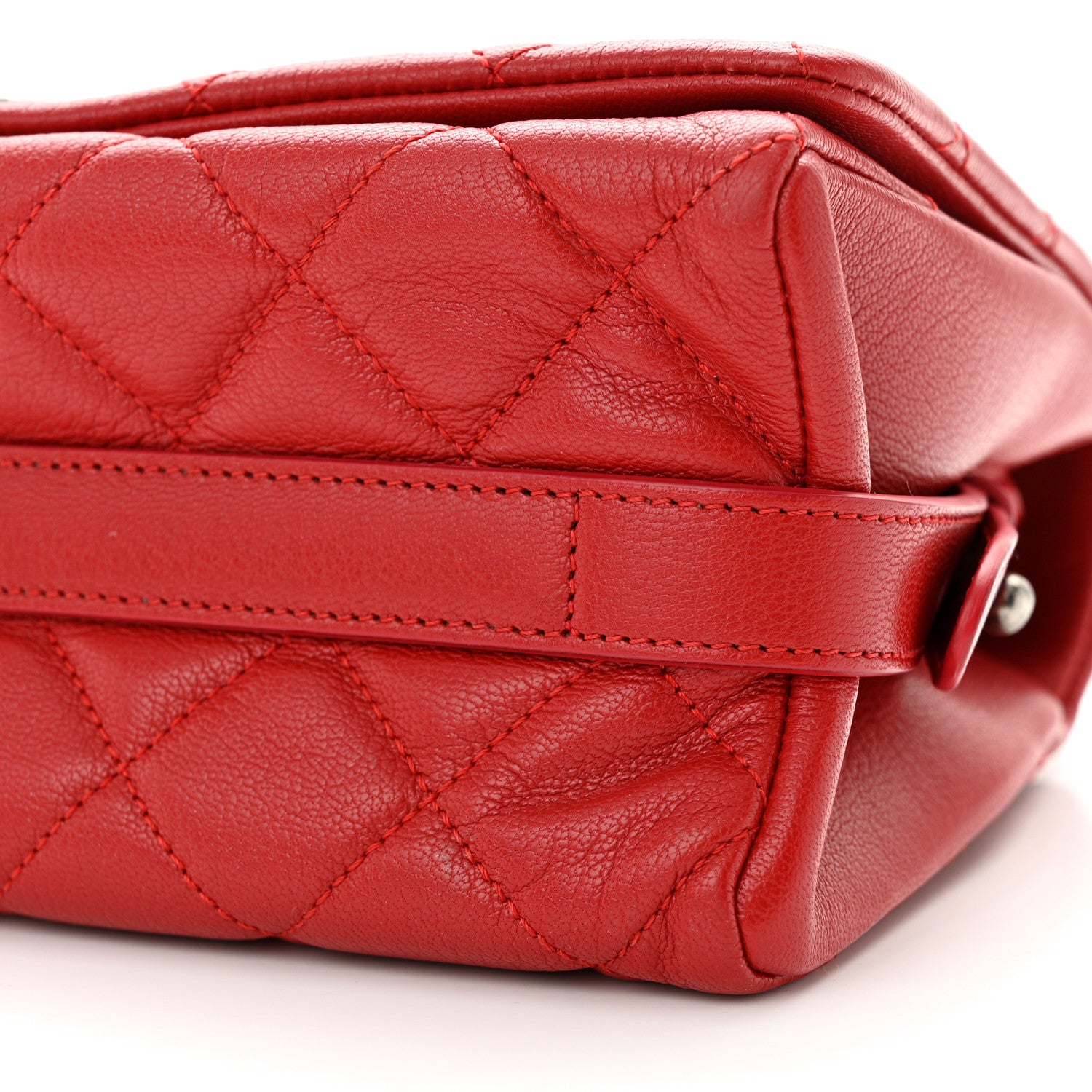 Chanel Goatskin Quilted Medium City Rock Flap Red 10 of 10