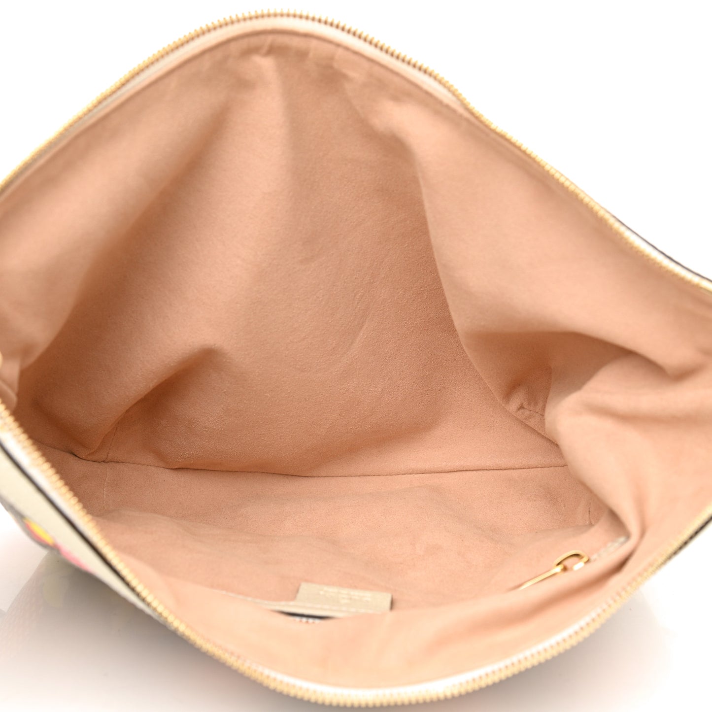GG Supreme Monogram Les Pommes Small Ophidia Half Moon Hobo Beige Multicolor Mystic White