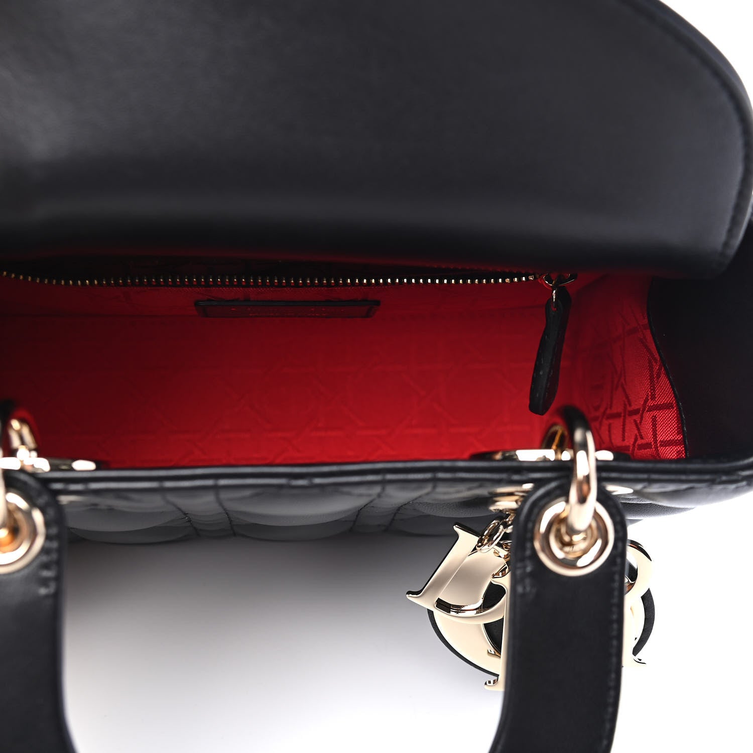 Christian Dior Lambskin Cannage Small My ABCDior Lady Dior Black 5 of 10