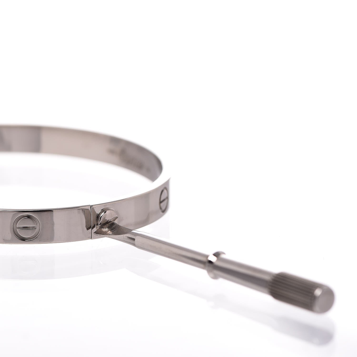 Cartier 18K White Gold LOVE Bracelet 18 7 of 7
