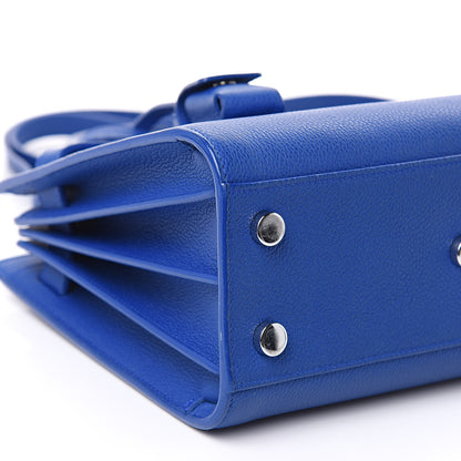 Saint Laurent Grained Calfskin Nano Sac De Jour Royal Blue 7 of 9