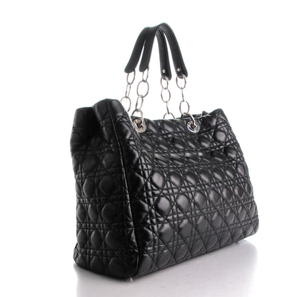 Christian Dior Lambskin Cannage Large Dior Soft Shopping Tote Black 3 of 6