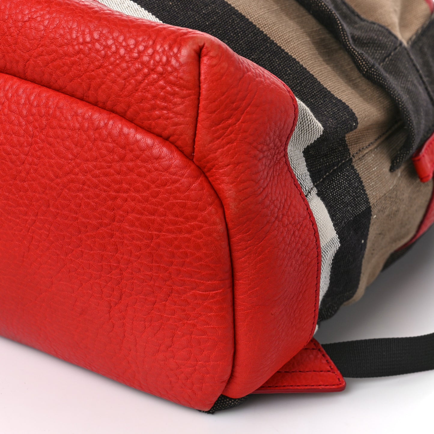 Jute Calfskin Mega Check Children's Backpack Red