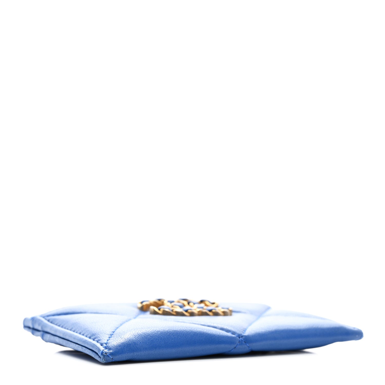 Chanel Lambskin Quilted Chanel 19 Card Holder Blue 4 of 9