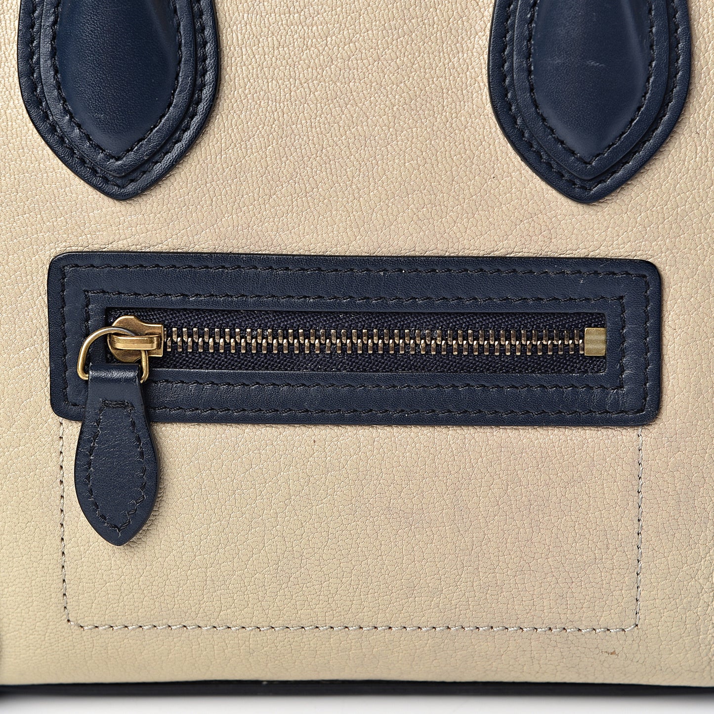 Goatskin Smooth Calfskin Nano Tri-Color Luggage Firefly
